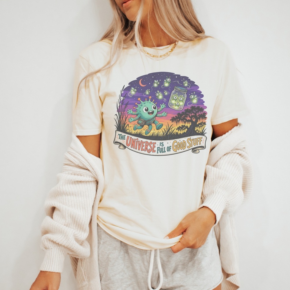 Alien Firefly Retro Graphic Tee Universe Good Stuff Design